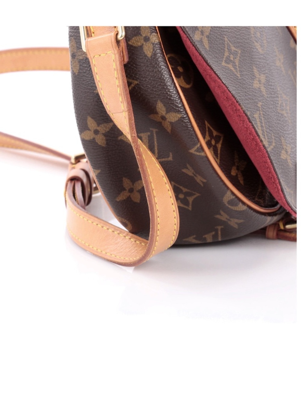 Louis Vuitton Monogram Round Crossbody in Brown with Tan Trim - Picture 5 of 7